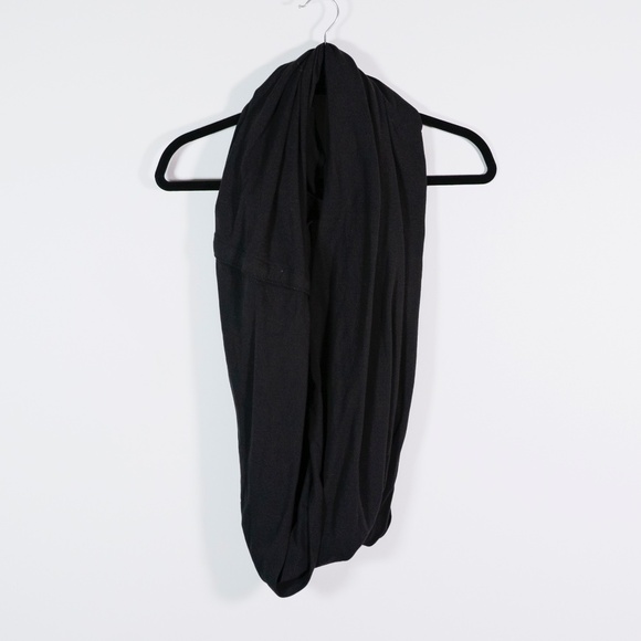 Lululemon Vinyasa Scarf Align Multi Way Snap Button Infinity Wrap Shawl Black - Picture 1 of 3